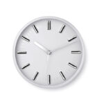 Analoge Wanduhr als Werbeartikel mit Logo auf dem Zifferblatt