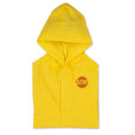 Regenjacke Gelb mit markiertem Druckbereich für Ihr Logo