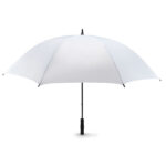 Regenschirm mit Softgriff Weiß als Werbeartikel mit Logodruck