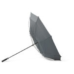 Regenschirm mit Softgriff Grau, Rückansicht