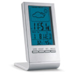 Wetterstation mit blauem LCD als Werbeartikel mit Logodruck