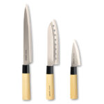 Messer-Set im japanischen Stil mit markiertem Druckbereich für Ihr Logo