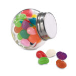 Geleebonbons im Glasspender als Werbeartikel mit Logodruck