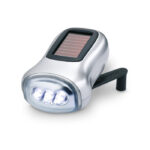 Solar- und Dynamo-Taschenlampe als Werbeartikel mit Logo