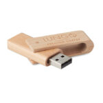 USB Stick Bambus 16GB -16GB mit markiertem Druckbereich für Ihr Logo