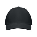 Baseball cap 6 panels 260g/m² Schwarz von oben