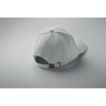 Baseball cap 6 panels 260g/m² Weiß, Detailaufnahme des Materials