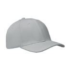 Baseball cap 6 panels 260g/m² Grau als Werbeartikel mit Logodruck