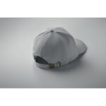 Baseball cap 6 panels 260g/m² Grau, Detailaufnahme des Materials