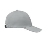 Baseball cap 6 panels 260g/m² Grau, Seitenansicht