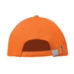 Baseball cap 6 panels 260g/m² Orange, Rückansicht