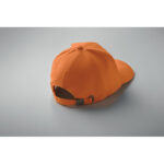 Baseball cap 6 panels 260g/m² Orange, Detailaufnahme des Materials