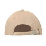 Baseball cap 6 panels 260g/m² Braun, Rückansicht