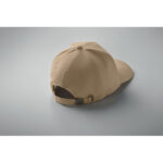 Baseball cap 6 panels 260g/m² Braun, Detailaufnahme des Materials