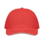 Baseball cap 6 panels 260g/m² Rot von oben