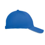 Baseball cap 6 panels 260g/m² Blau, Seitenansicht
