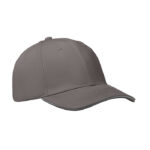Baseball cap 6 panels 260g/m² Grau als Werbeartikel mit Logodruck