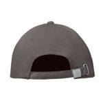 Baseball cap 6 panels 260g/m² Grau, Rückansicht