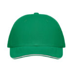 Baseball cap 6 panels 260g/m² Gruen von oben