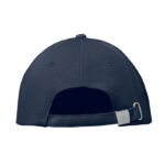 Baseball cap 6 panels 260g/m² Blau, Rückansicht
