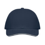 Baseball cap 6 panels 260g/m² Blau von oben