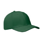 Baseball cap 6 panels 260g/m² Gruen als Werbeartikel mit Logodruck