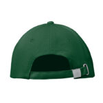 Baseball cap 6 panels 260g/m² Gruen, Rückansicht