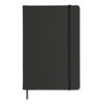 DIN A6 Notizbuch, liniert Schwarz als Werbeartikel mit Logodruck