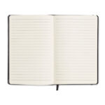 DIN A6 Notizbuch, liniert Schwarz, Rückansicht