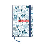 DIN A5 Notizbuch, liniert Blau mit markiertem Druckbereich für Ihr Logo