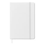 DIN A5 Notizbuch, liniert Weiß als Werbeartikel mit Logodruck