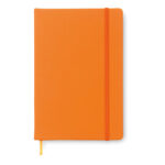 DIN A5 Notizbuch, liniert Orange als Werbeartikel mit Logodruck