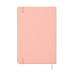 DIN A5 Notizbuch, liniert Rosa, Seitenansicht
