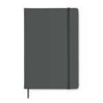 DIN A5 Notizbuch, liniert Grau, Seitenansicht