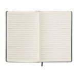 DIN A5 Notizbuch, liniert Grau von oben