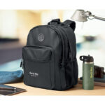 Laptop-Rucksack 300D RPET mit markiertem Druckbereich für Ihr Logo