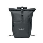 Rolltop-Rucksack 300D RPET mit markiertem Druckbereich für Ihr Logo