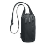 Crossbody-Smartphone-Tasche aus RPET-Polyester als Werbeartikel mit Logo