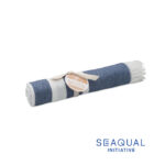 SEAQUAL-Hamamtuch aus recycelten Materialien als Werbeartikel mit Stickerei