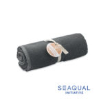 SEAQUAL® Handtuch 70x140cm Grau als Werbeartikel mit Logodruck
