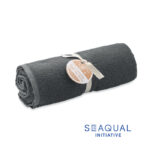SEAQUAL® Handtuch 100x170cm Grau als Werbeartikel mit Logodruck