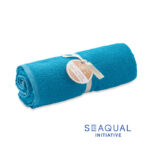 SEAQUAL® Handtuch 100x170cm Blau als Werbeartikel mit Logodruck