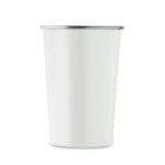 Becher recycelter Edelstahl Weiß, Seitenansicht