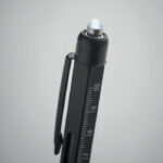 Kugelschreiber Multifunktion Schwarz, Detailaufnahme des Materials