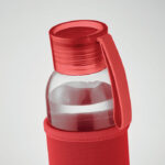 Flasche recyceltes Glas 500 ml Rot von oben
