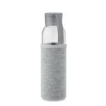 Flasche recyceltes Glas 500 ml Grau als Werbeartikel mit Logodruck