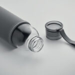 Flasche recyceltes Glas 500 ml Grau, Detailaufnahme des Materials