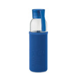 Flasche recyceltes Glas 500 ml Blau als Werbeartikel mit Logodruck