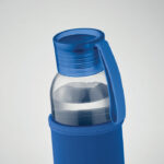 Flasche recyceltes Glas 500 ml Blau von oben