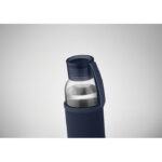 Flasche recyceltes Glas 500 ml Blau von oben